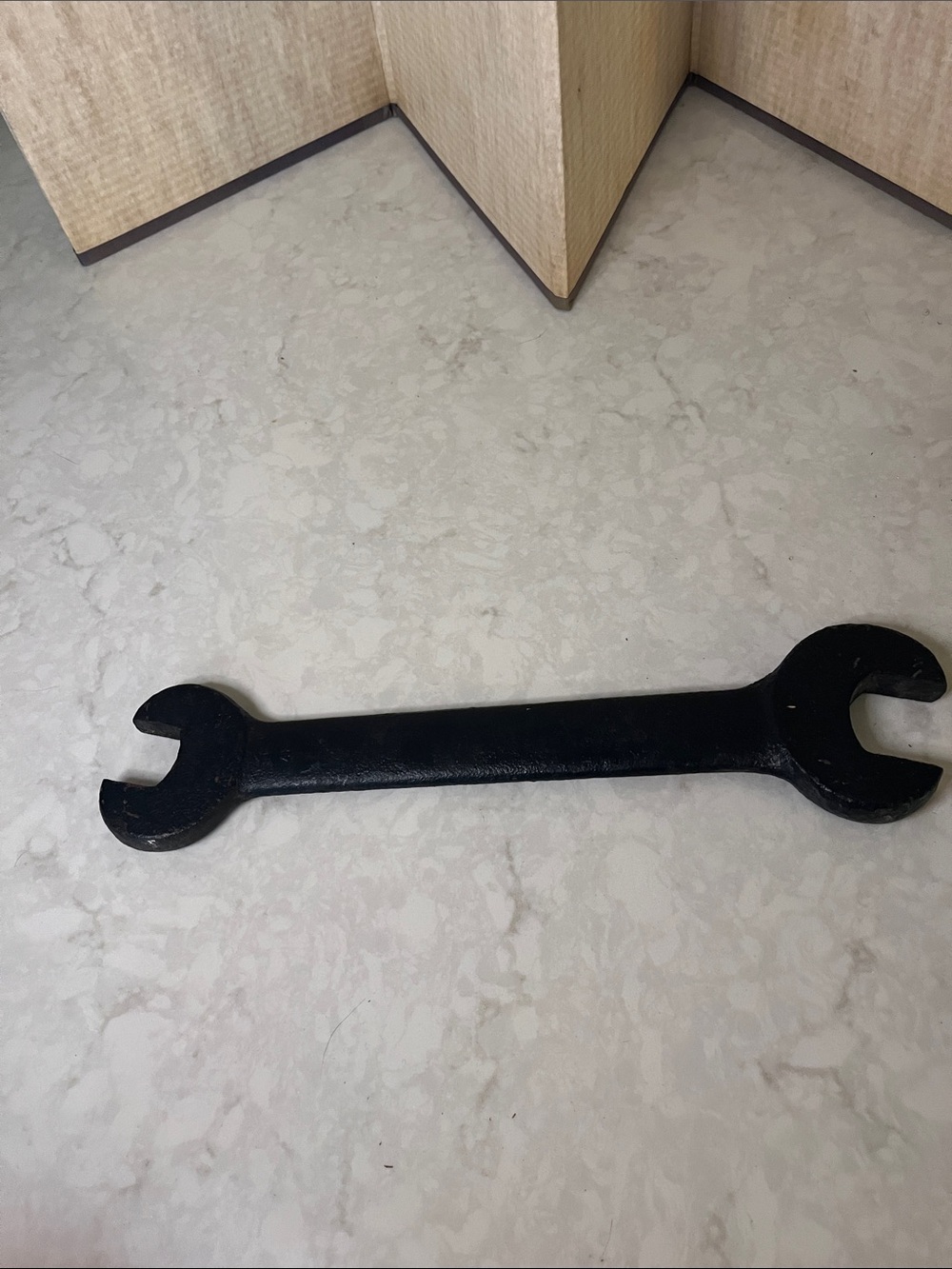 Vintage CAST IRON MAN CAVE WRENCH WALL DECAL
